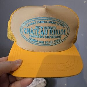 RHUDE Yellow and Tan truckers Cap
